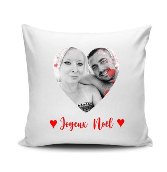 Coussin Personnalisé Joyeux Noël + Photo