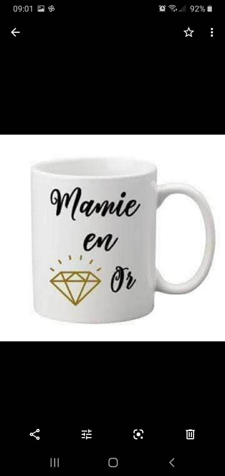 Mug Mamie en Or