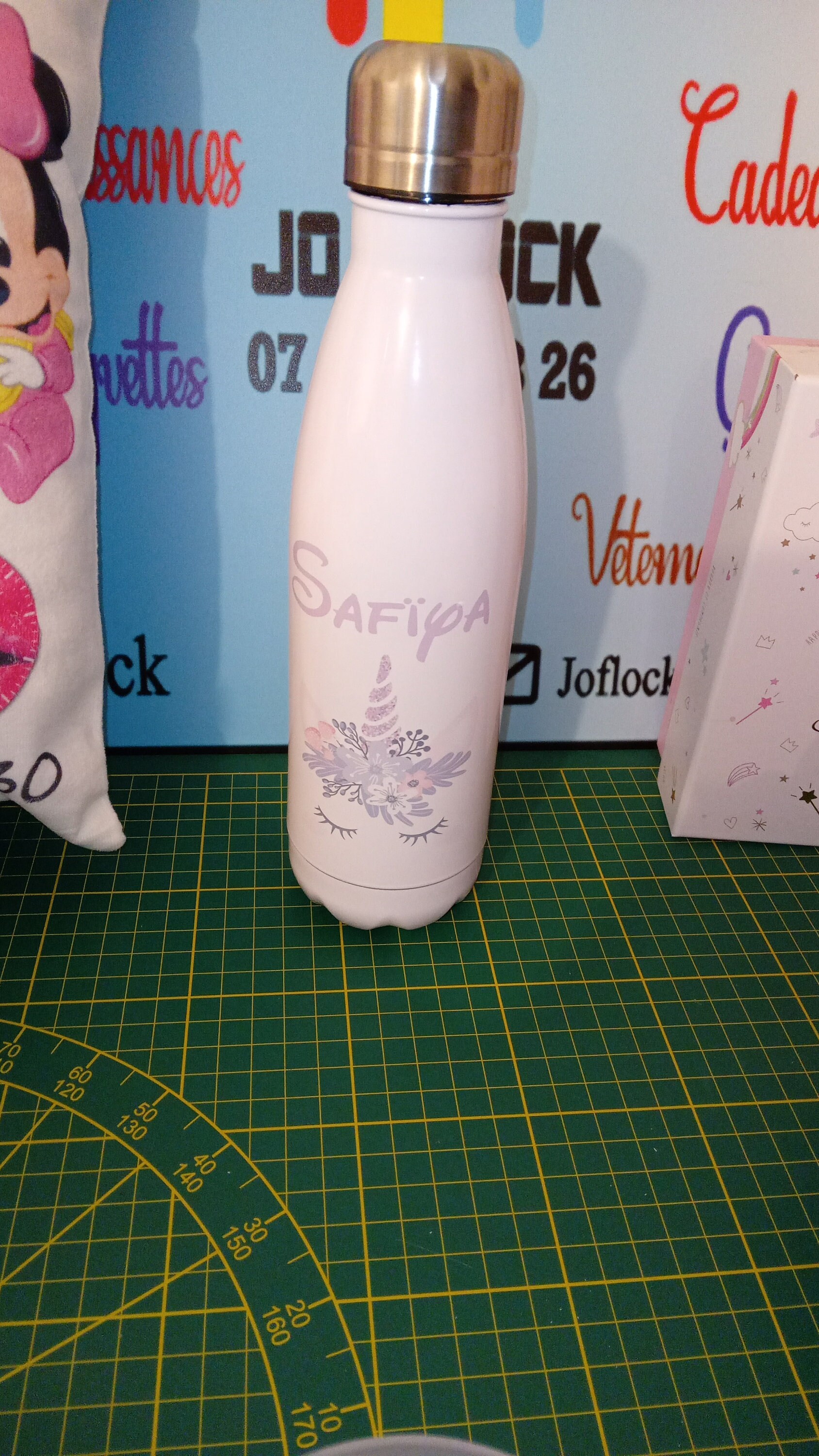 Bouteille Isotherme Licorne Personnalisable