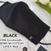 Black Linen Mask!!  100%  Eco-friendly Premium Cotton Face Mask with filter pocket 