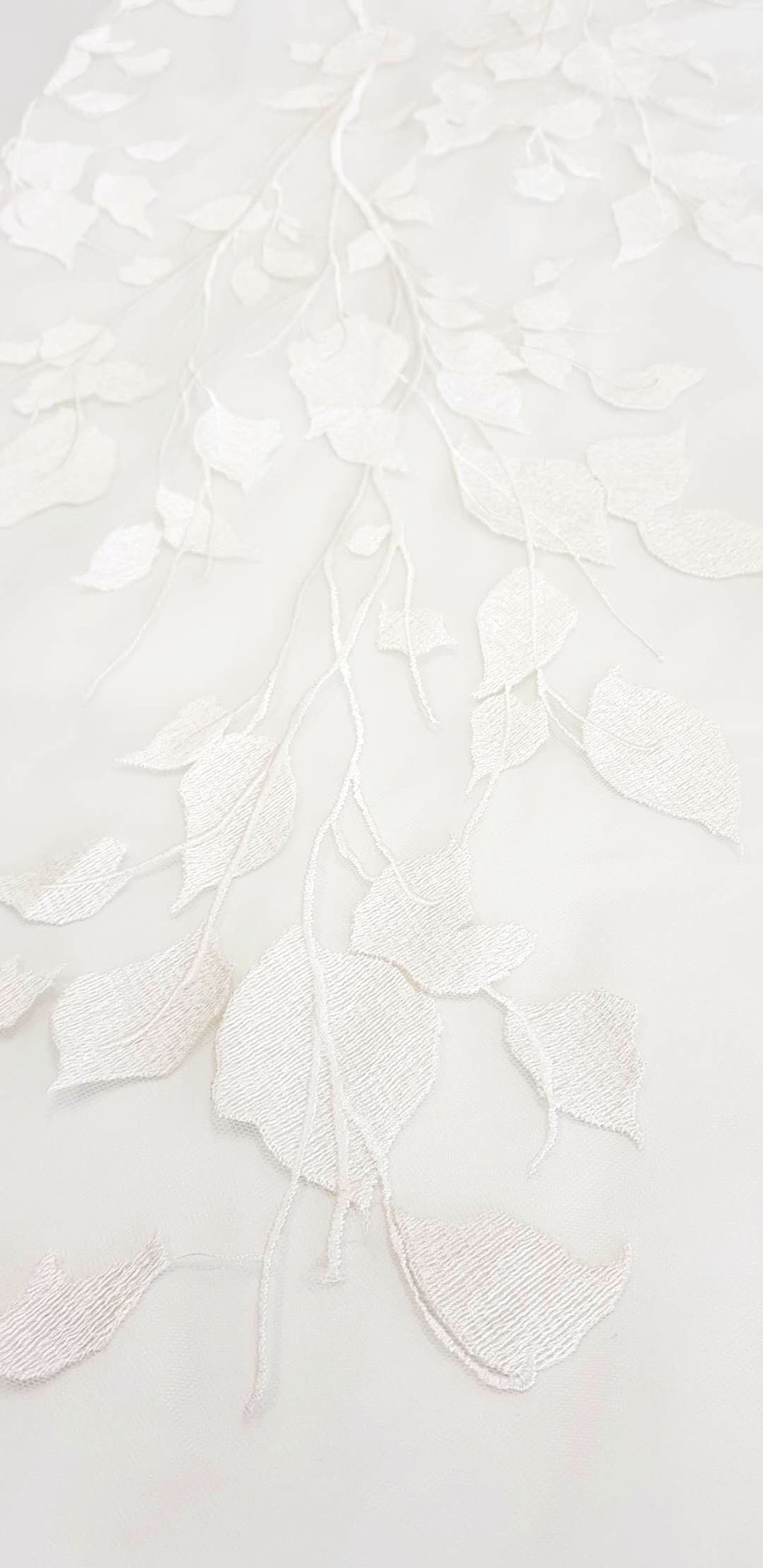 Ivory Wedding Embroidery Lace Fabric Romantic Bridal Lace Etsy Australia