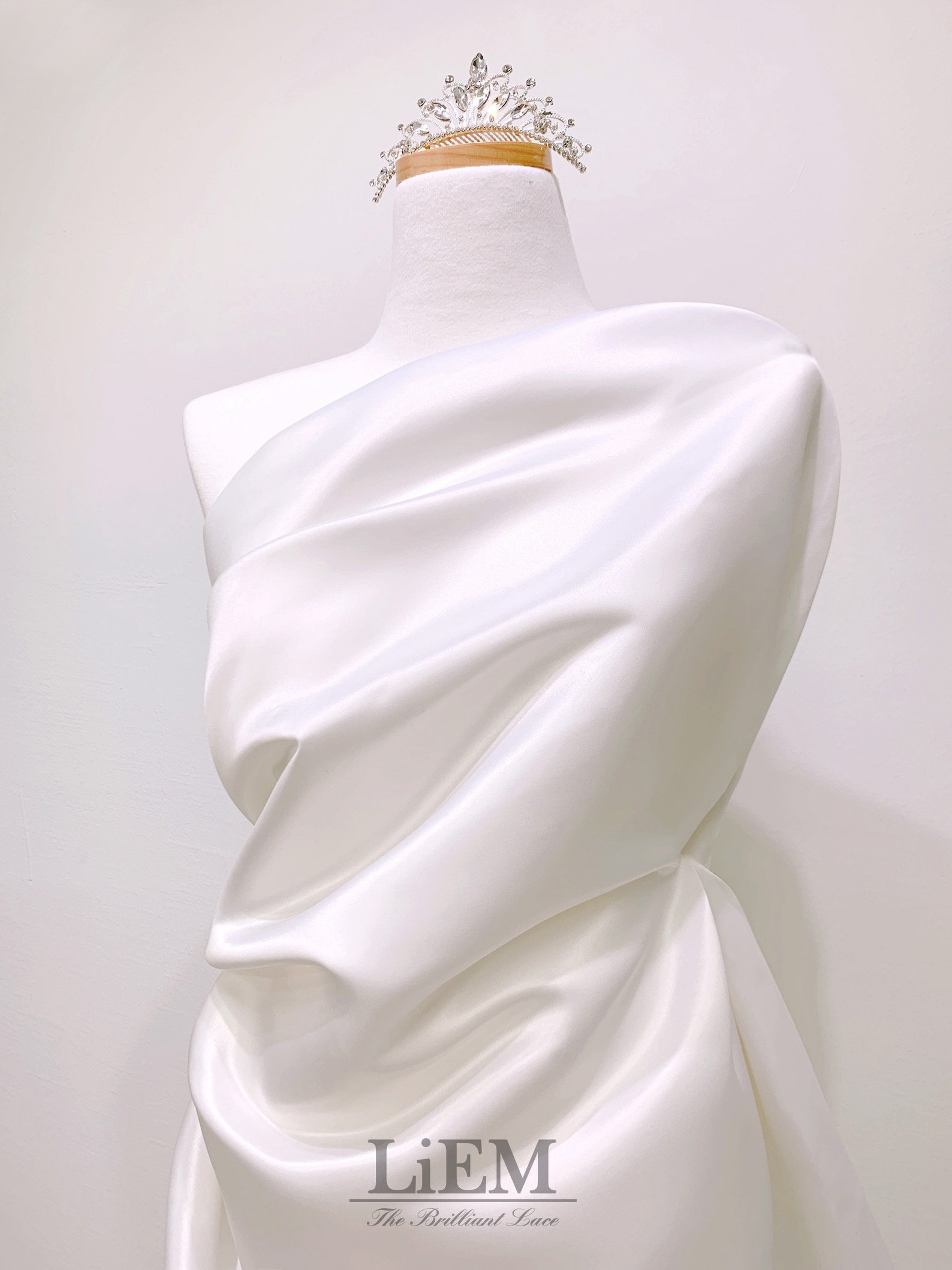 Satin Fabric White Bridal Fabric for Wedding and Interior Etsy