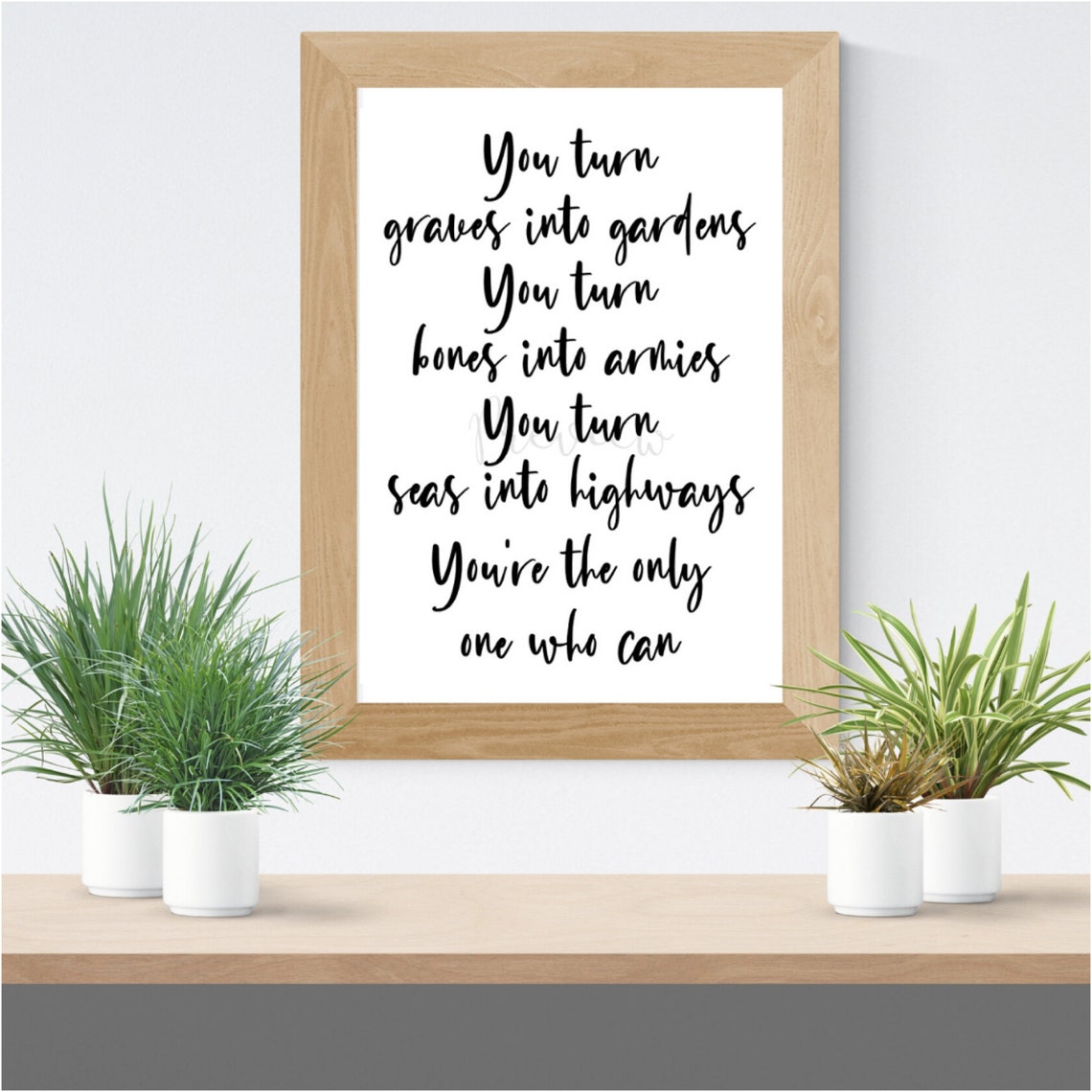 Graves Into Gardens Elevation Worship Lyrics Digital Download Etsy