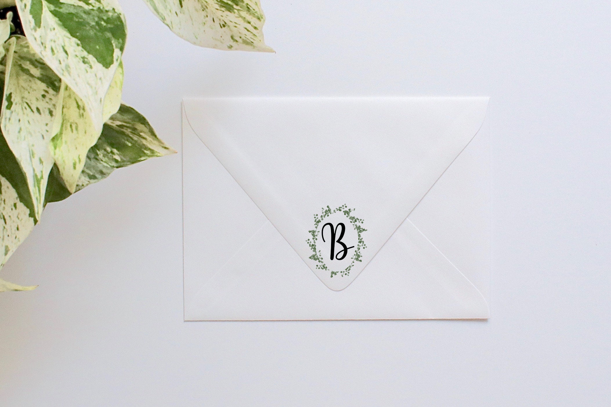 Monogram Envelope Sticker Name Sticker Custom Envelope Etsy