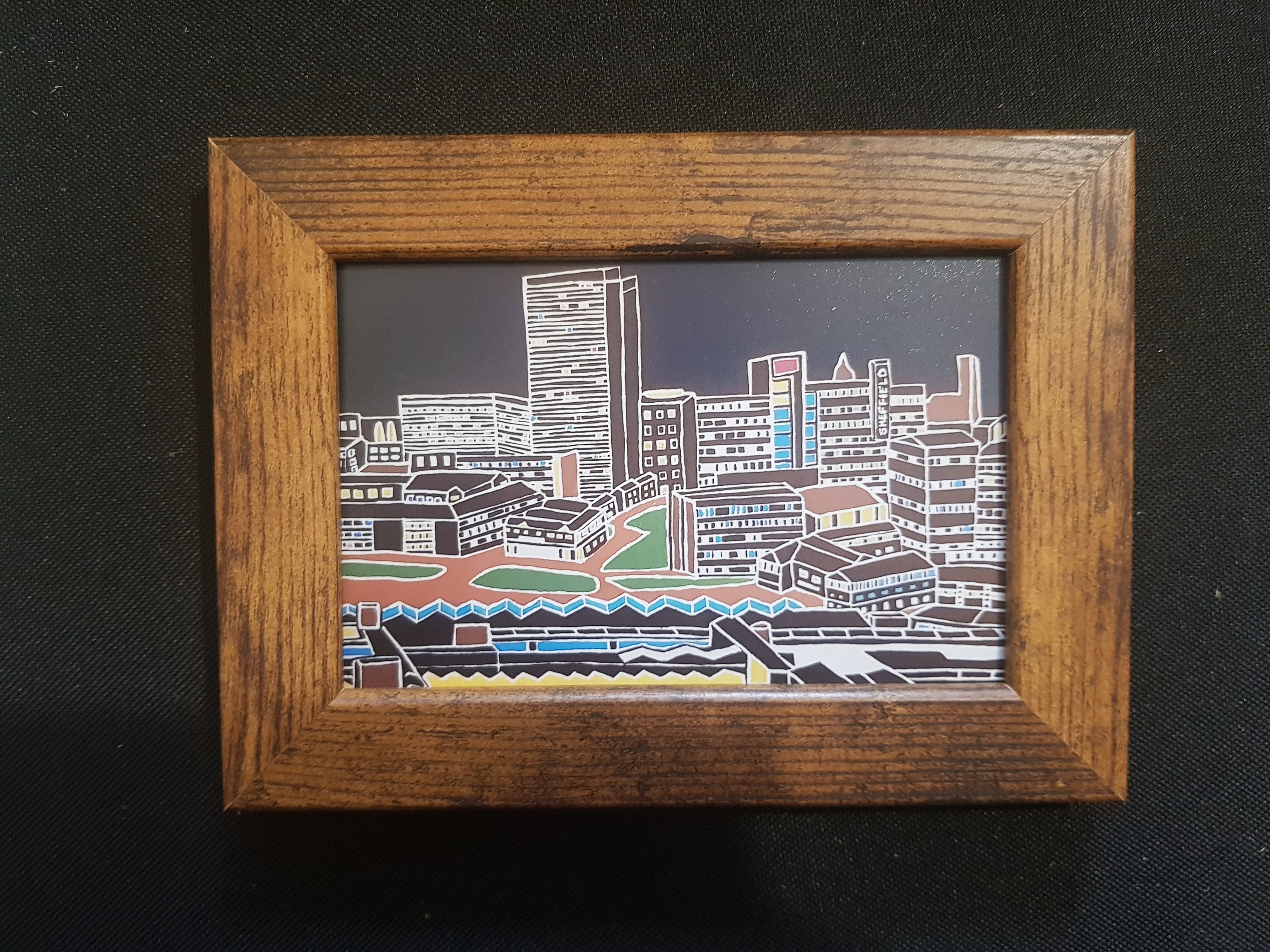 SHEFFIELD CENTRE 4 Piece Wall Art Prints Modern Wall Art Etsy