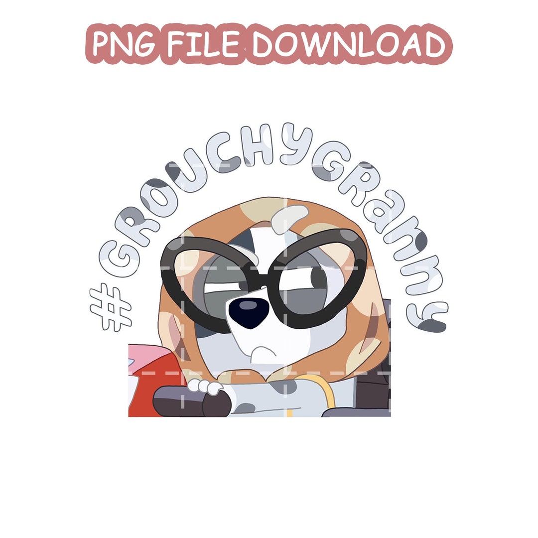Muffin Granny PNG Bluey Muffin Heeler PNG Digital Print Etsy