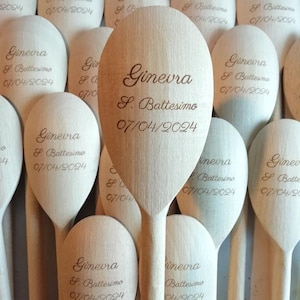 Mestolo cucchiaio di legno da personalizzare come gadget - idea regalo - bomboniera