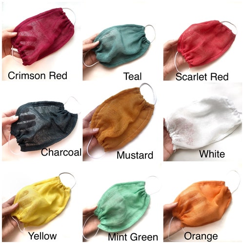 SET of 10 face masks, 2 layer breathable mouth covers, Cheesecloth face mask for asthmatics, shops Unisex mesh face masks, Gauze masks for family