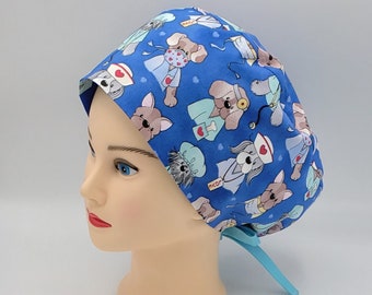 WOMEN'S SURGICAL_SCRUB HAT_puppies dogs in hats_ berets_stocking caps_cute WOMEN'S SURGICAL_SCRUB HAT_puppies dogs in hats_ berets_stocking caps_cute
