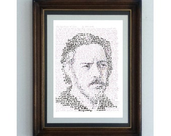 Alan Watts portrait, the spiritual philosopher, theologist, and prolific writer in his own words with text from The Spectrum of Love