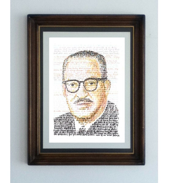 Thurgood Marshall, a portrait of the Supreme Court Justice and great civil rights lawyer