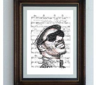 Stevie Wonder, un póster hecho a mano con Pastime Paradise