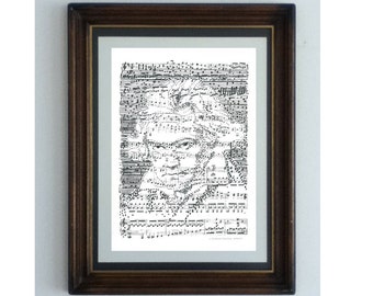 Ludwig van Beethoven, portrait of the brilliant composer of Symphony 5, Symphony 9, Moonlight Sonatas, Ode to Joy and Für Elise