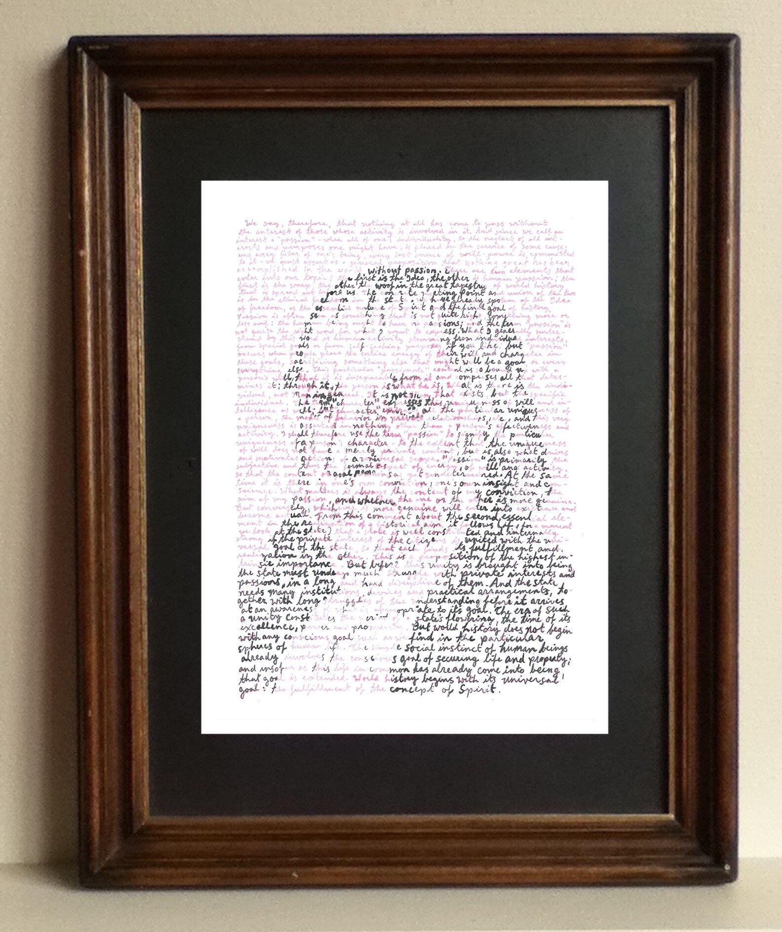 Hegel poster, Georg Wilhelm Friedrich Hegel in his own words, a portrait of the German philosopher from an excerpt of The Science of Reason