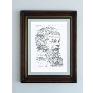 Sokrates Poster, ein illustriertes Porträt des griechischen Philosophen und ersten Moralphilosophen des abendländischen Denkens, nach eigenen Worten