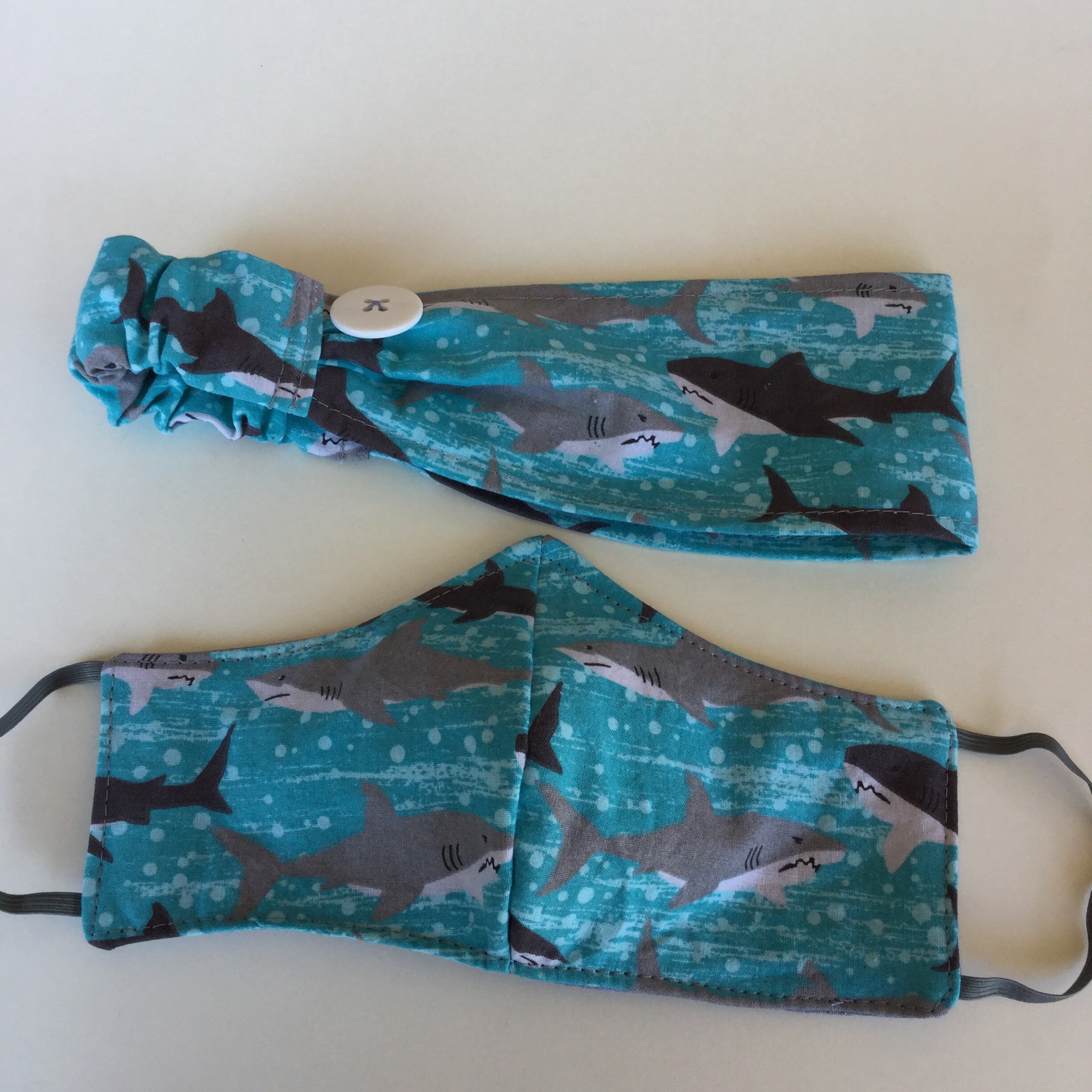 Kids Shark headband with matching mask. Ages 811 Etsy