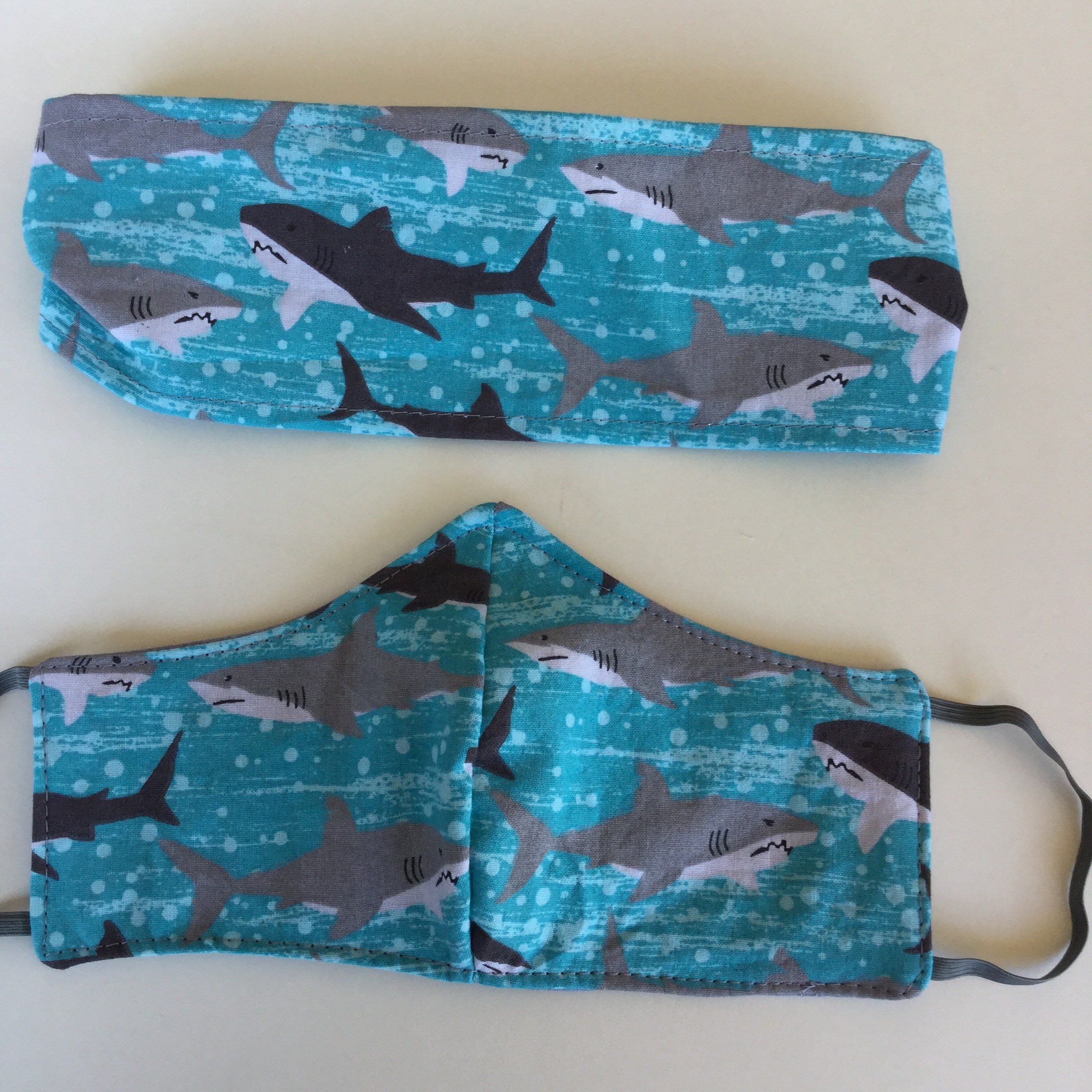 Kids Shark headband with matching mask. Ages 811 Etsy