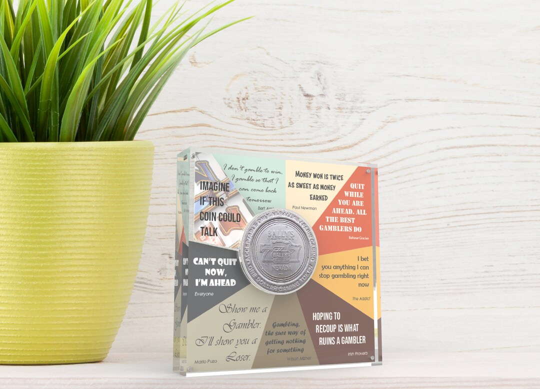 Acrylic Casino Coin Holder, Gift for Gambler, Casino Themed Home Decor