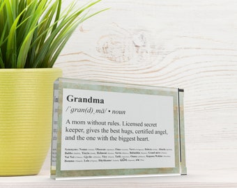 Grandma Definition Plaque, Unique Mothers Day Gift for Grandmother, Quote Decor, Home Decor Accent, Personalized Gifts