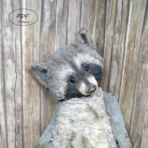 PDF Pattern Raccoon Geralt Artist racoon Geralt teddy bear teddies creations toy animal Bearparadise