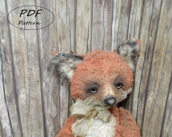 Patron PDF Renard Raphael Teddy Bear Teddys Création Jouet animal Teddybear Bearparadise