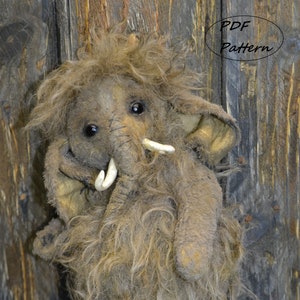 PDF Pattern Mammoth Harvey Teddy Bear Teddys Creation Toy animal