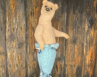 Nähset Muster Künstler Meerjungfrau Teddybär Teddys Kreationen Spielzeugtier Bär Vintage Bearparadise