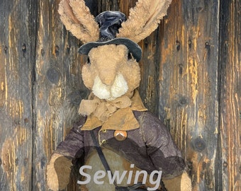 Sewing Kit Pattern Artist Rabbit Kameron teddy bear creations toy, vintage animal Bearparadise