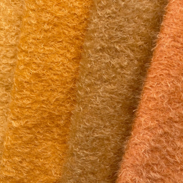 1M25-28 Mohair 12 mm pour poupées et nounours, par Helmbold, coloré à la main, tissu ours en peluche