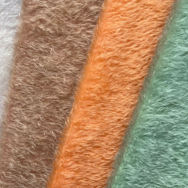 12M 01-04 Mohair, 16 mm, for Dolls and Teddies, by Helmbold, hand coloured, teddy bear fabric