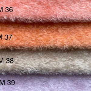 12M 36 39 Mohair, 16 mm, pour poupées et nounours, par Helmbold, coloré à la main, tissu ours en peluche image 2