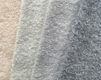 1M37-40 Mohair 12 mm pour poupées et nounours, par Helmbold, coloré à la main, tissu ours en peluche