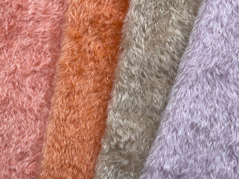 12M 36 39 Mohair, 16 mm, pour poupées et nounours, par Helmbold, coloré à la main, tissu ours en peluche image 1