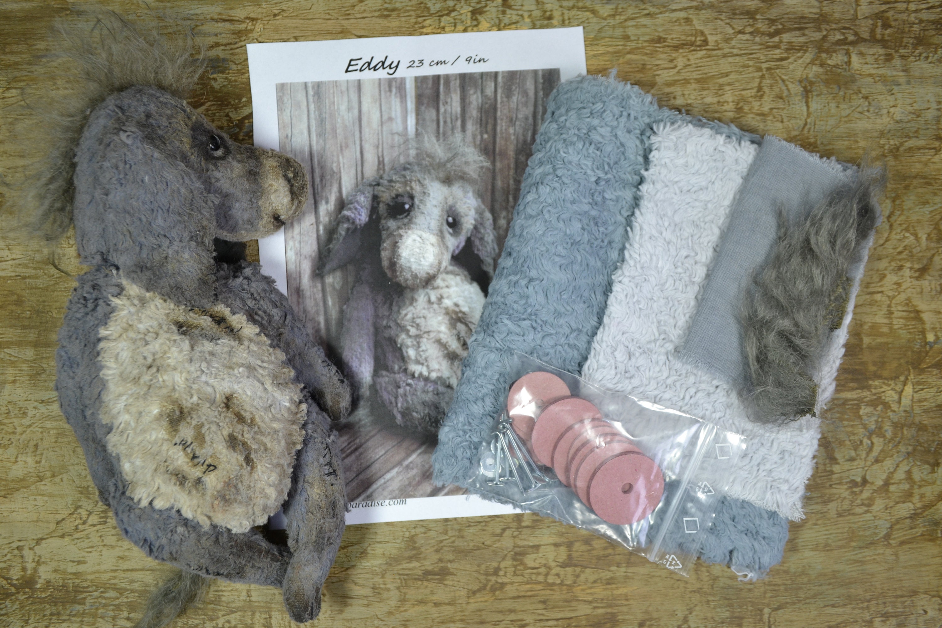 Uitvoerbaar Wierook schoorsteen Sewing Kit Pattern Donkey Eddy Soft Toy Craft Kit Teddy - Etsy