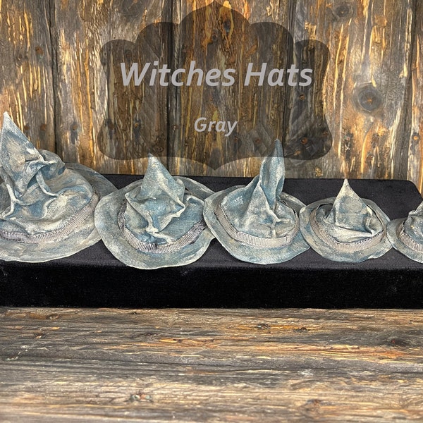 Witches Hats for Dolls and Teddies in Gray 1HX
