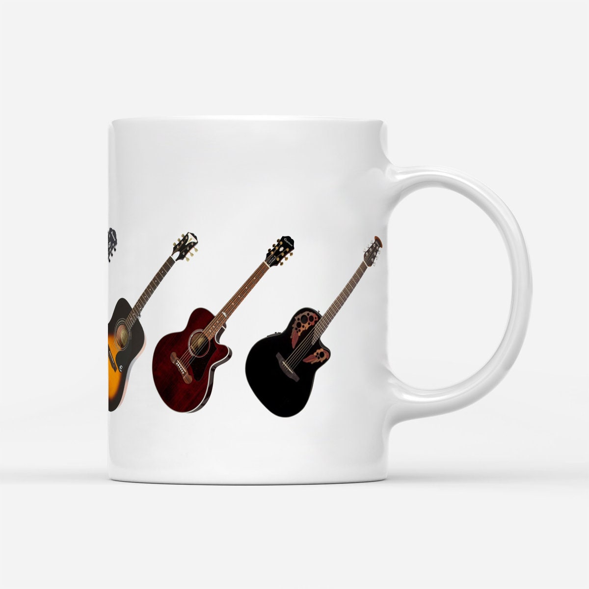 Guitar Mug With Various Guitars Perfect Gift for Him / Her Etsy