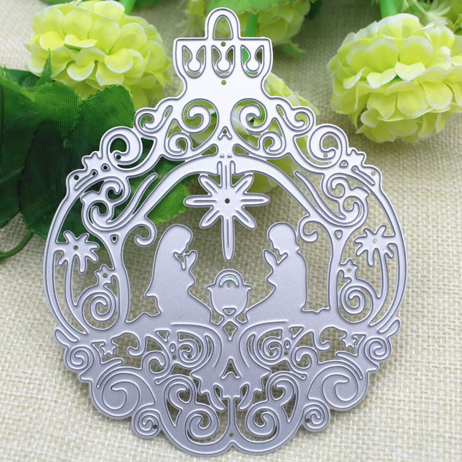 Nativity Ornament Metal Cutting Dies Scrapbooking Steel Craft Etsy