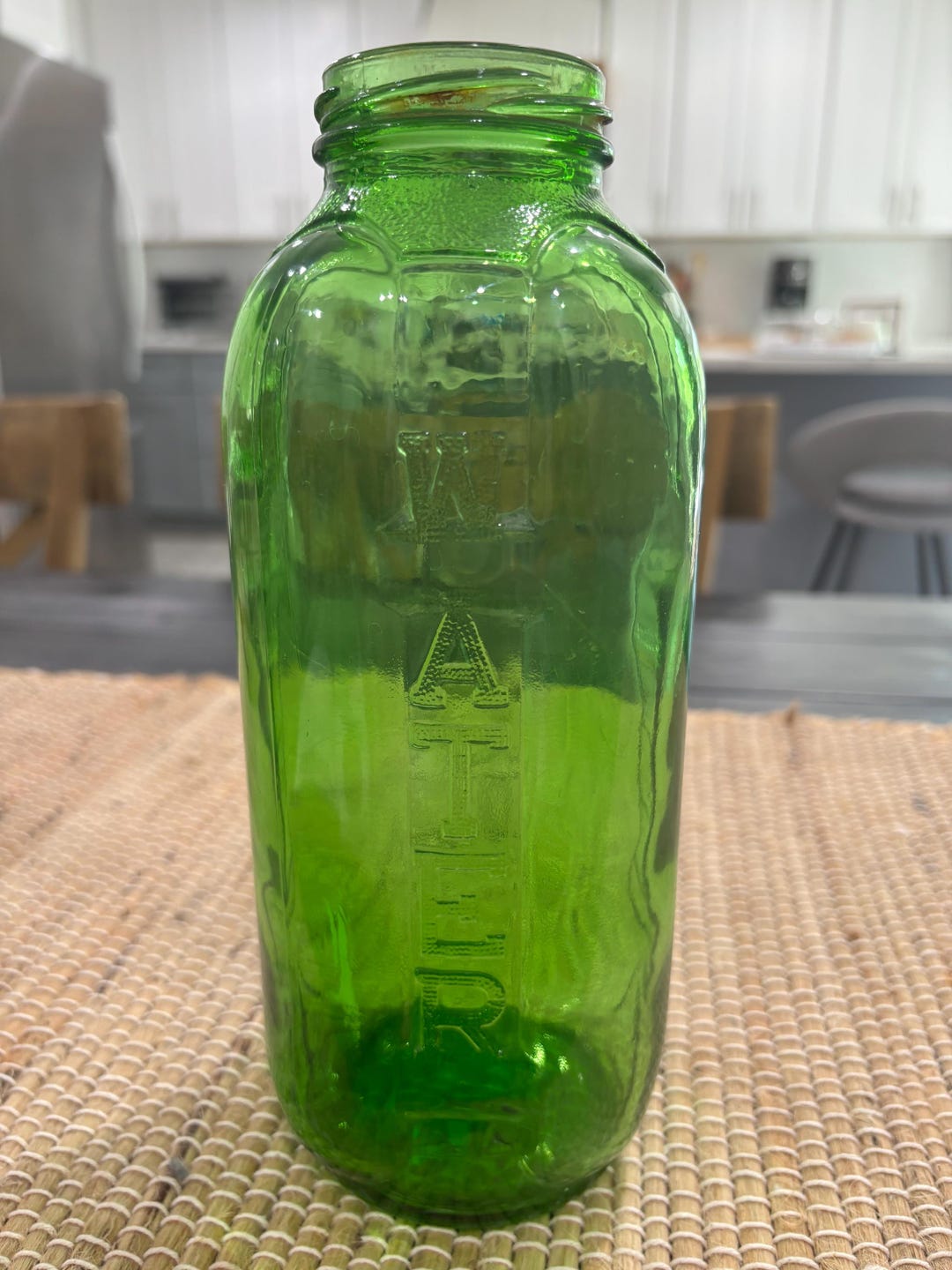 Vintage Green Glass Refrigerator Bottle - Etsy