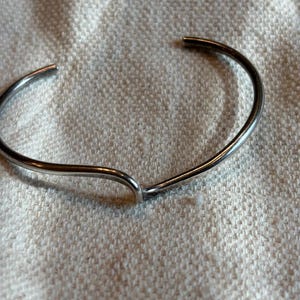 Vintage silver wave cuff bracelet