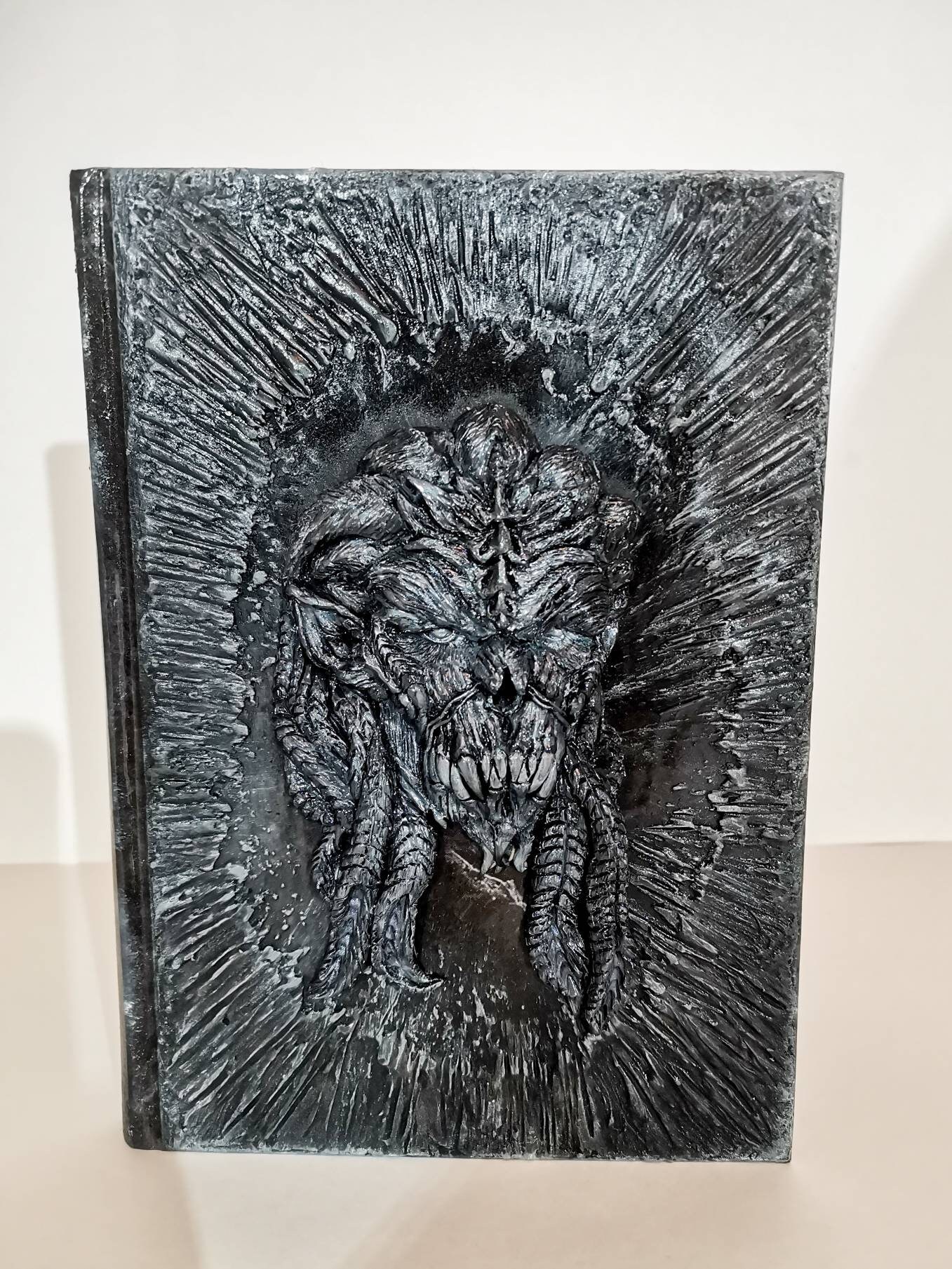 Customized Notebook Black creepy monster sketchbook for Etsy