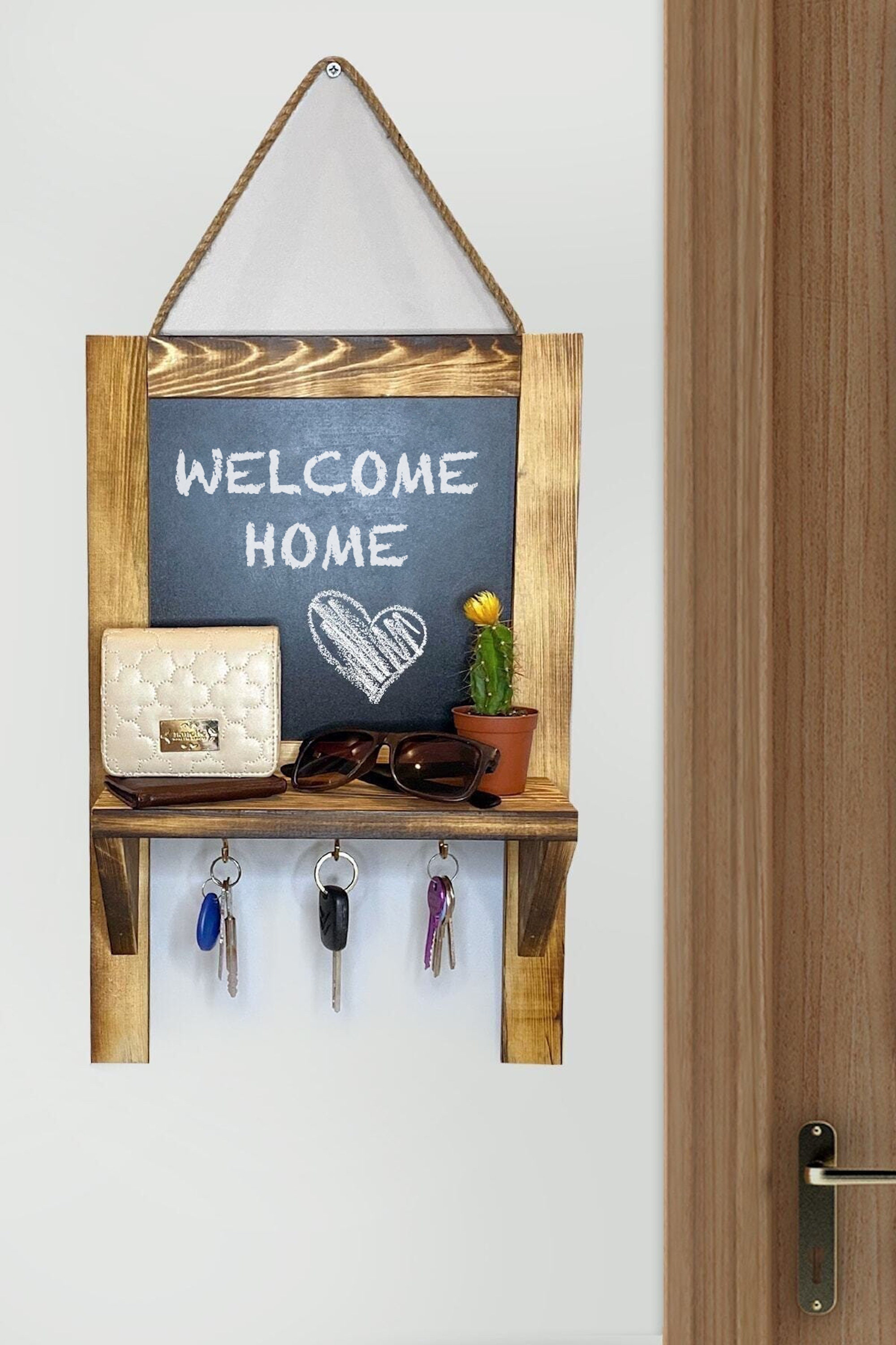 Entryway Organizer Key Hanger Wall Organizer With Hooks Etsy