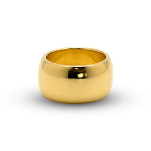 1 Troy Oz 24k Solid Gold Band, 999.9 Pure Gold Wedding Band Ring, 11mm - 12mm Yellow Gold Dome Band, 1 Oz / 31.1 Grams