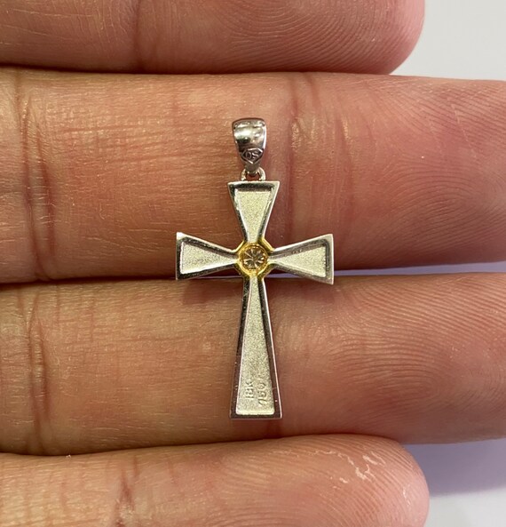 Oro Giallo Croce Piccola Oro Bianco Pomellato Cross In 18kt