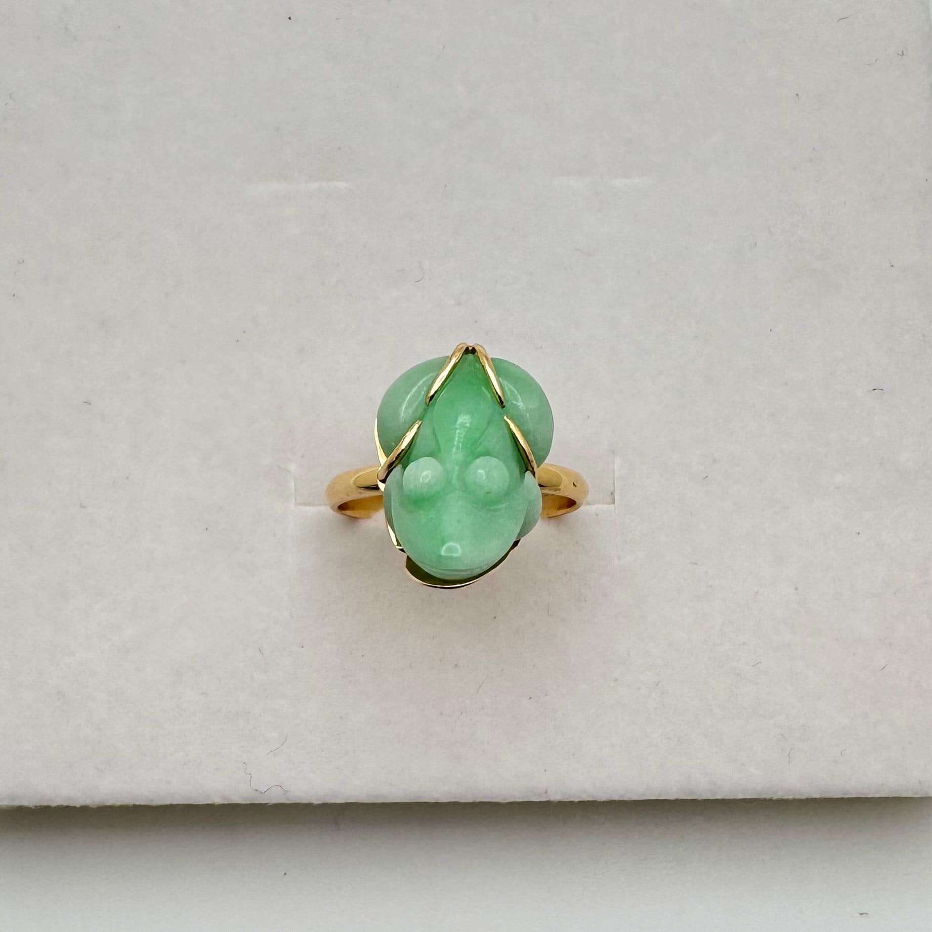 Huge Jade Ring - Etsy PROJEBIR プロジェビア Large Jade Ring リング