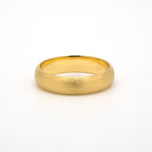 24k Gold Band - Hand Forged Hammered Half-round Ring 24k Gold Band - Hand Forged Hammered Half-round Ring