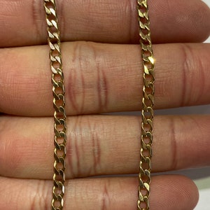 14K YELLOW GOLD CURB CUBAN LINK CHAIN NECKLACE UNISEX THICK HEAVY MADE IN  ITALY