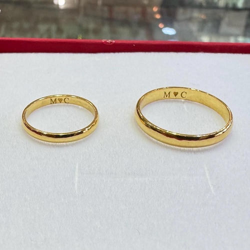 24k Yellow Gold Band, Solid 24k Gold Wedding Band Ring, Dome Band