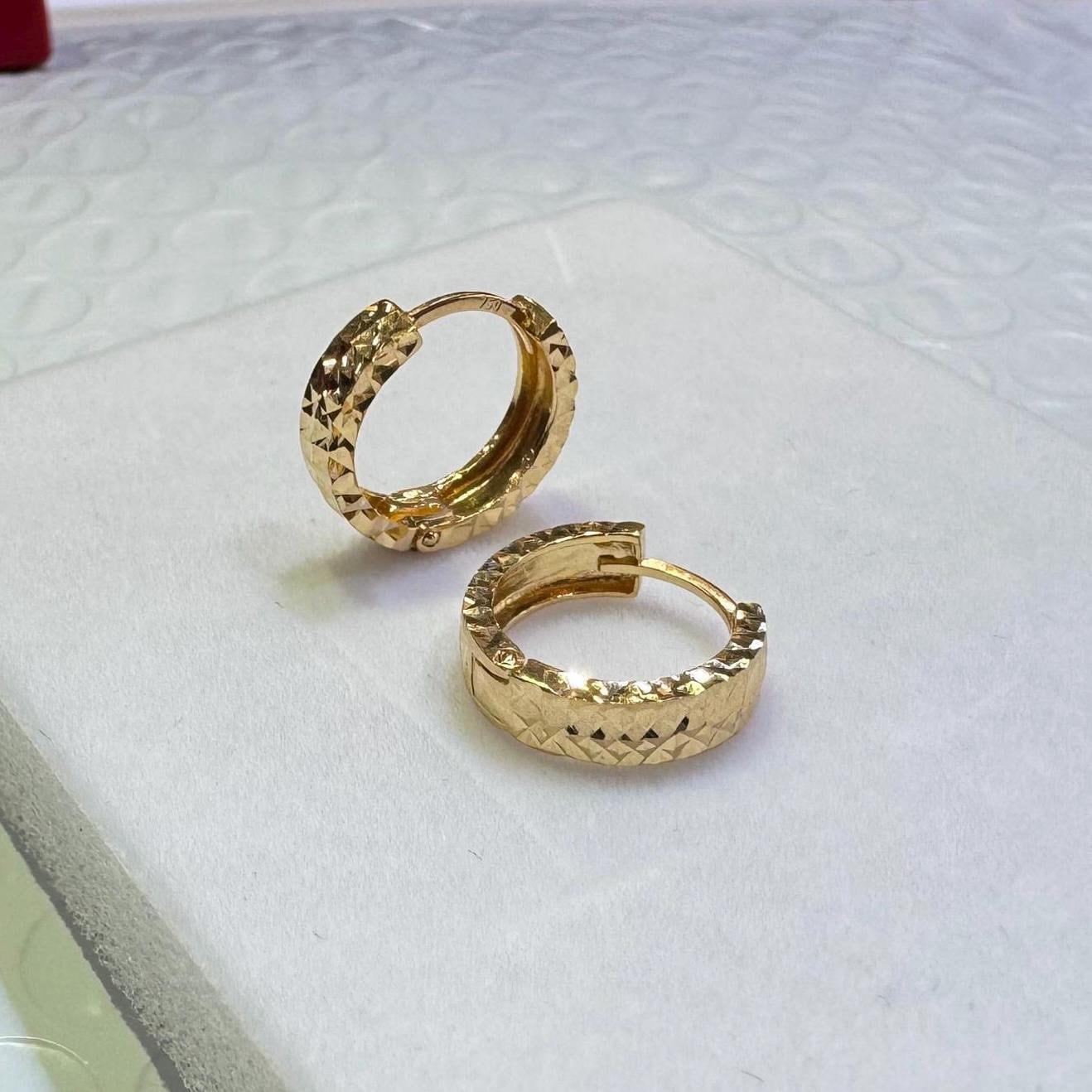 JOBO Creolen Rund Edelstahl Gold Vergoldet Ohrringe