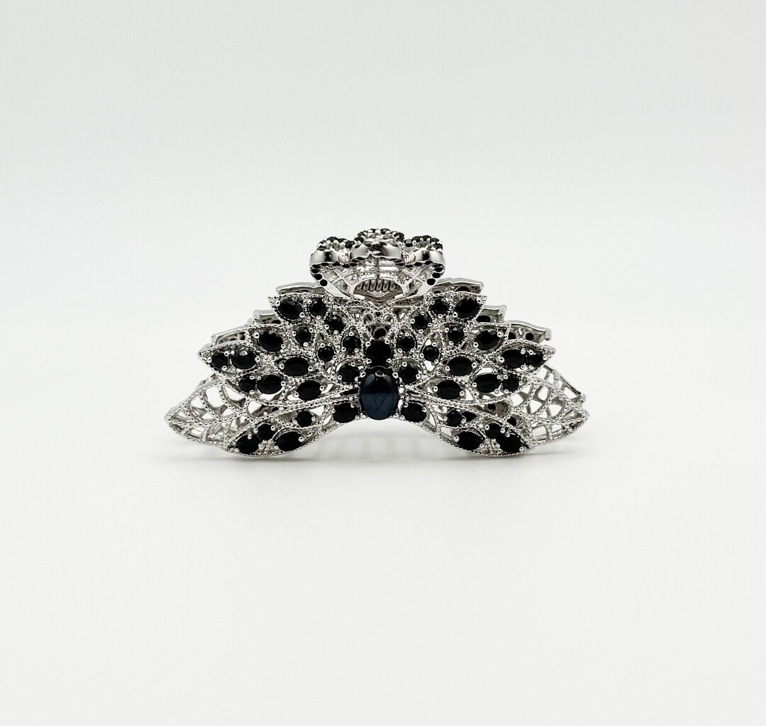 Wolff Jewelry Hairclip w. stones - Black