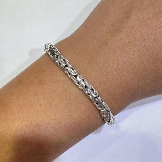 Bracciale Re Bizantino Dorato 6MM - Gioiello Di Lusso - Foto 10